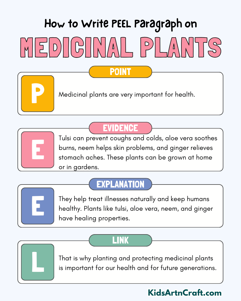 Medicinal Plants Paragraph Writing with PEEL Method