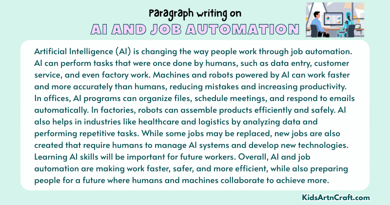 Expository Paragraph on AI and Job Automation (Explains with Facts)