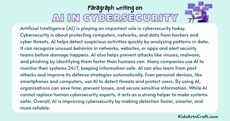 Expository Paragraph on AI in Cybersecurity (Explains with Facts)