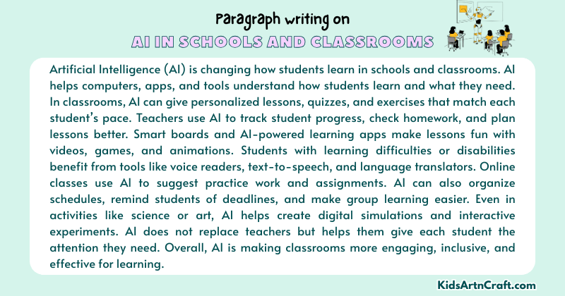 Paragraph on AI in Schools and Classrooms