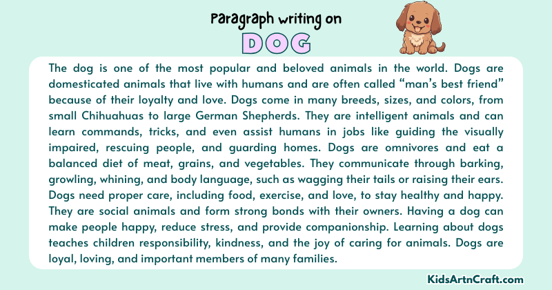 Paragraph on Dog