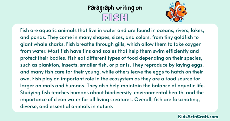Expository Paragraph on Fish (Explains with Facts)