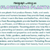 Paragraph on Flowering Plants