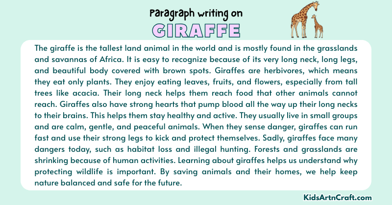 Paragraph on Giraffe