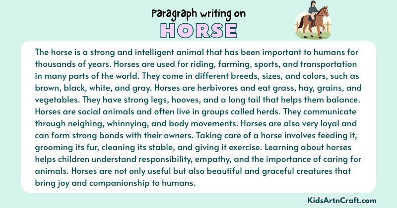 Expository Paragraph on Horse (Explains with Facts)