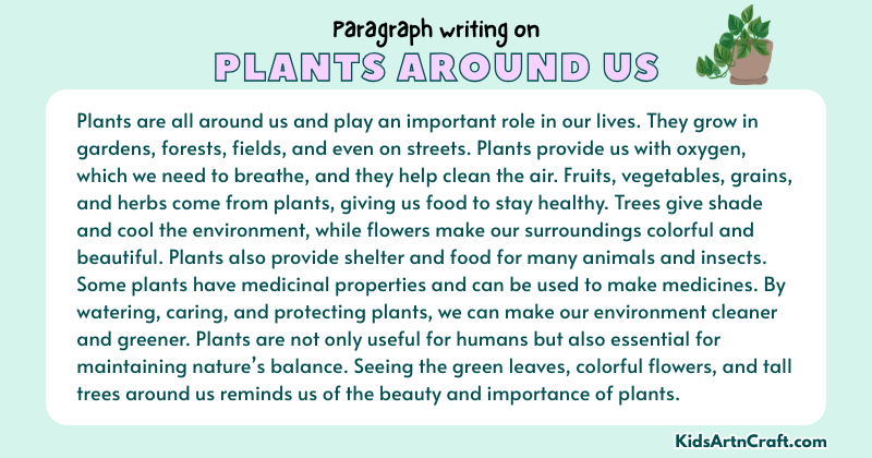 Paragraph on Plants Around Us