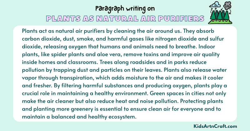 Paragraph on Plants as Natural Air Purifiers