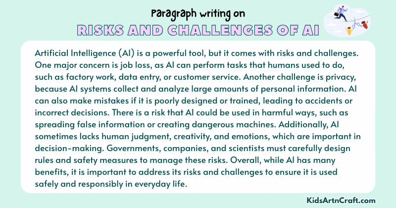 Paragraph on Risks and Challenges of AI