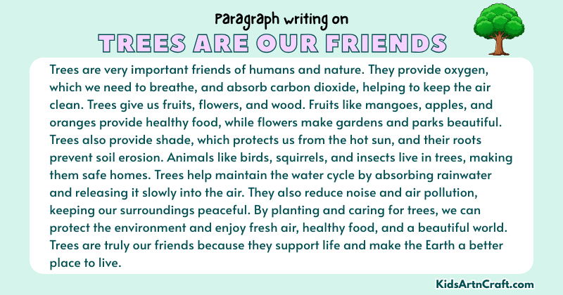 Paragraph on Trees Are Our Friends