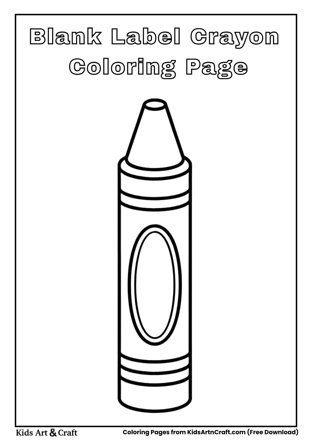 A crayon with an empty label area