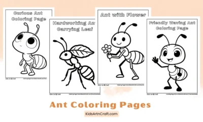 Ant Coloring Pages for Kids