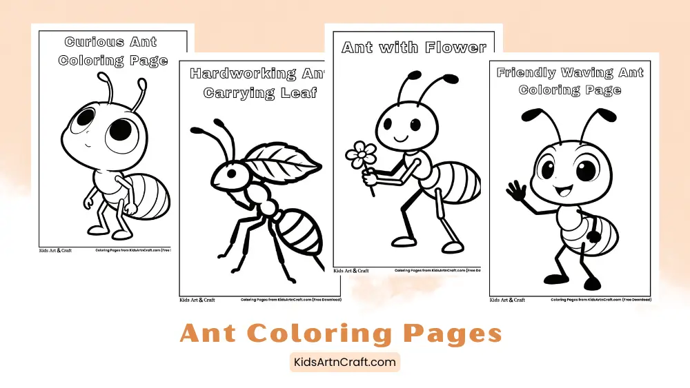 Ant Coloring Pages for Kids