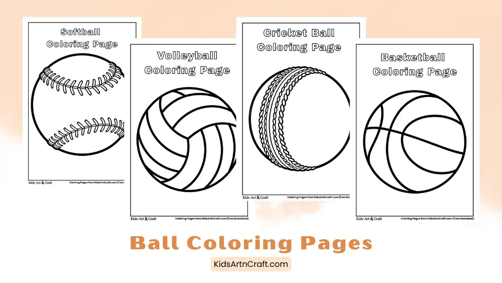 Ball Coloring Pages for Kids