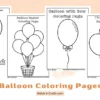 Balloon Coloring Pages for Kids