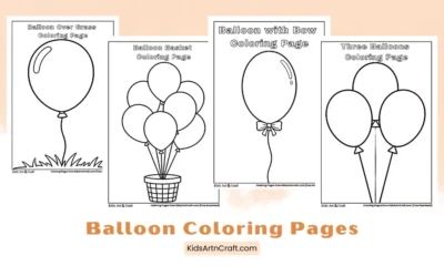 Balloon Coloring Pages for Kids