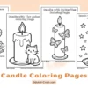 Candle Coloring Pages for Kids