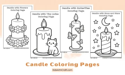 Candle Coloring Pages for Kids