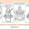 Chocolate Fountain Coloring Pages for Kids