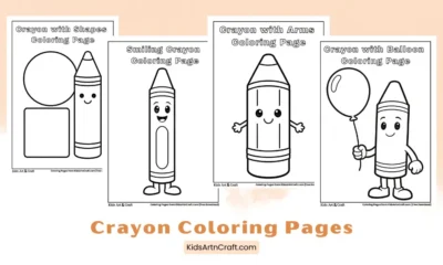 Crayon Coloring Pages for Kids