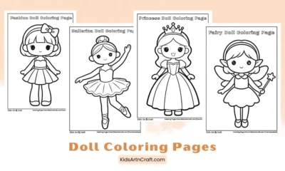 Doll Coloring Pages for Kids