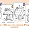 Fruit House Coloring Pages for Kids