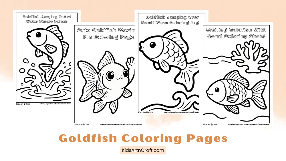 Goldfish Coloring Pages for Kids