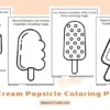 Ice Cream Popsicle Coloring Pages For Kids