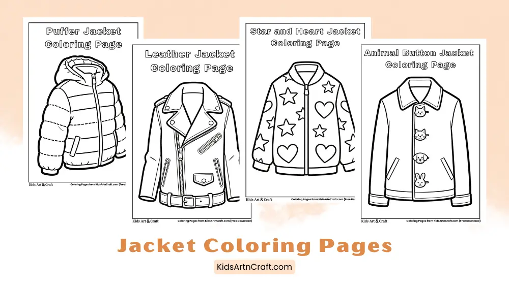 Jacket Coloring Pages for Kids