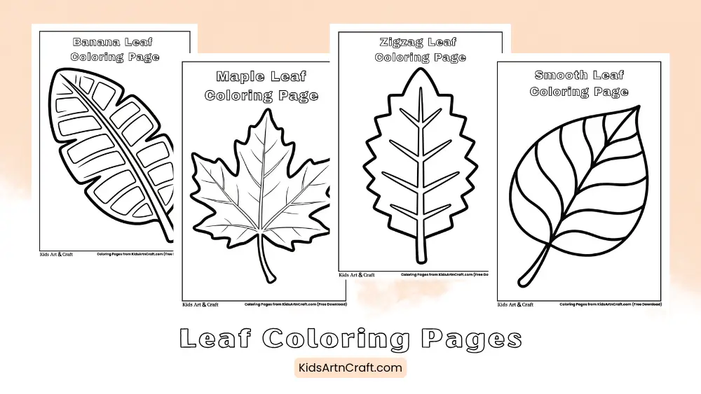 Leaf Coloring Pages For Kids