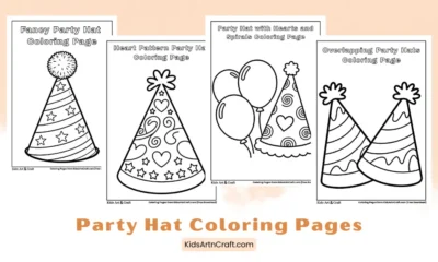 Party Hat Coloring Pages For Kids