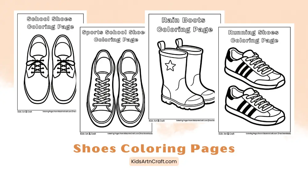 Shoes Coloring Pages for Kids