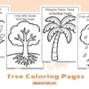 Simple Tree Coloring Pages for Kids