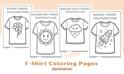 T-Shirt Coloring Pages for Kids