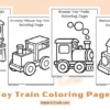 Toy Train Coloring Pages for Kids