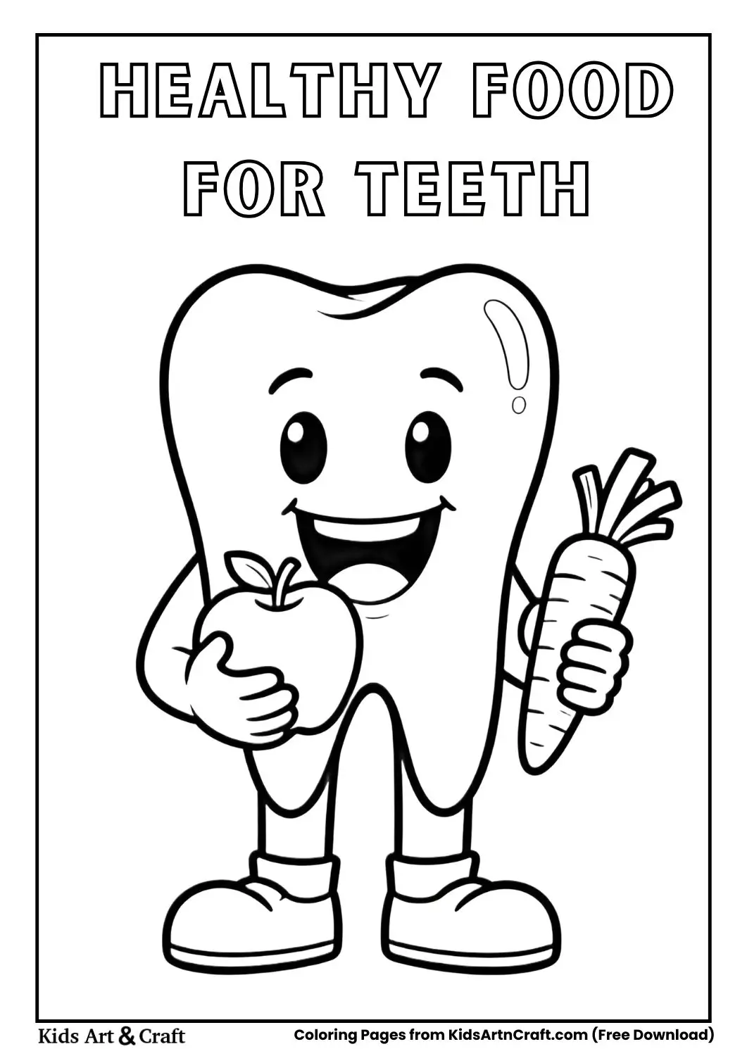 tooth eating fruits and vegetables