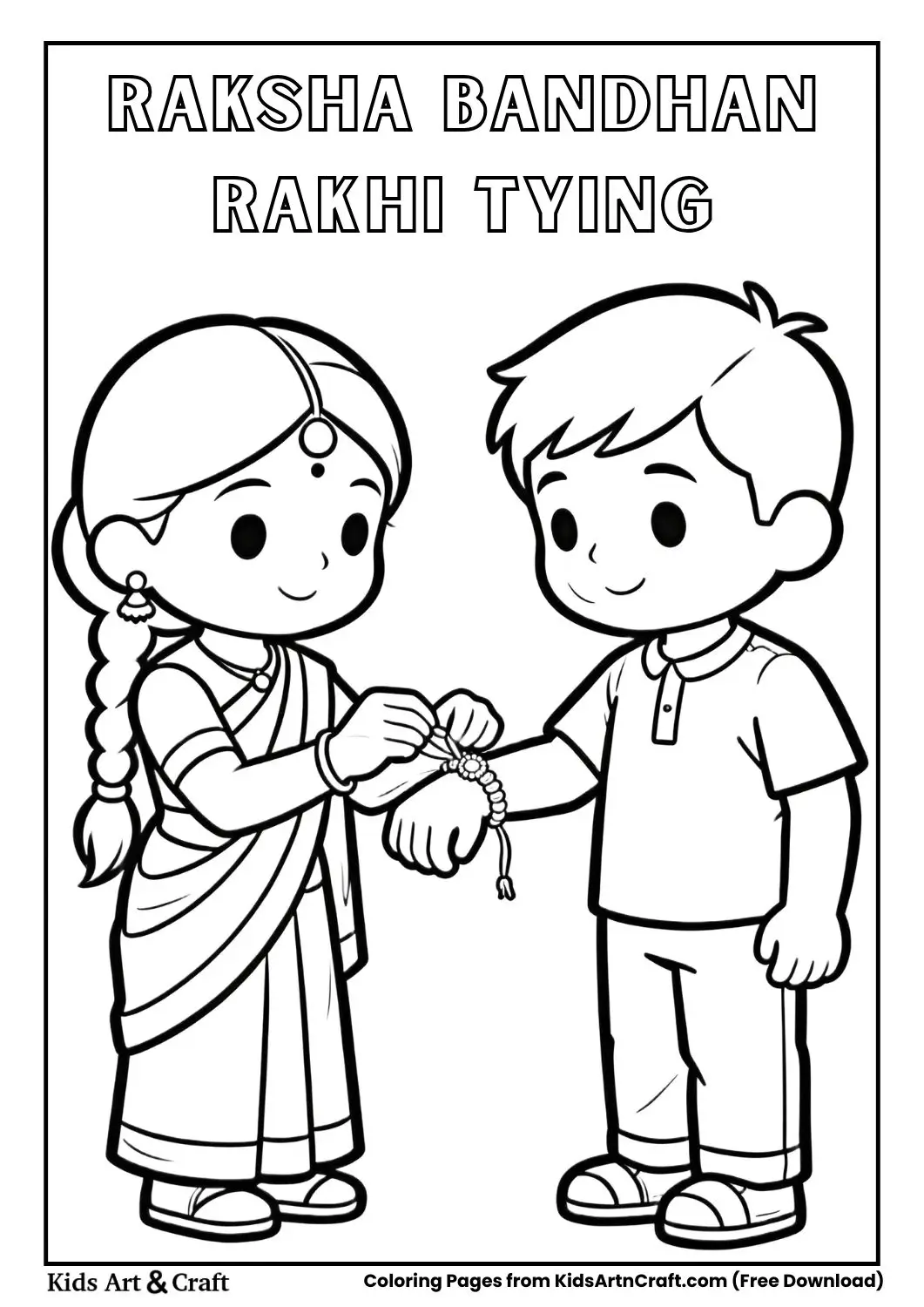 Sister tying rakhi on brother black and white