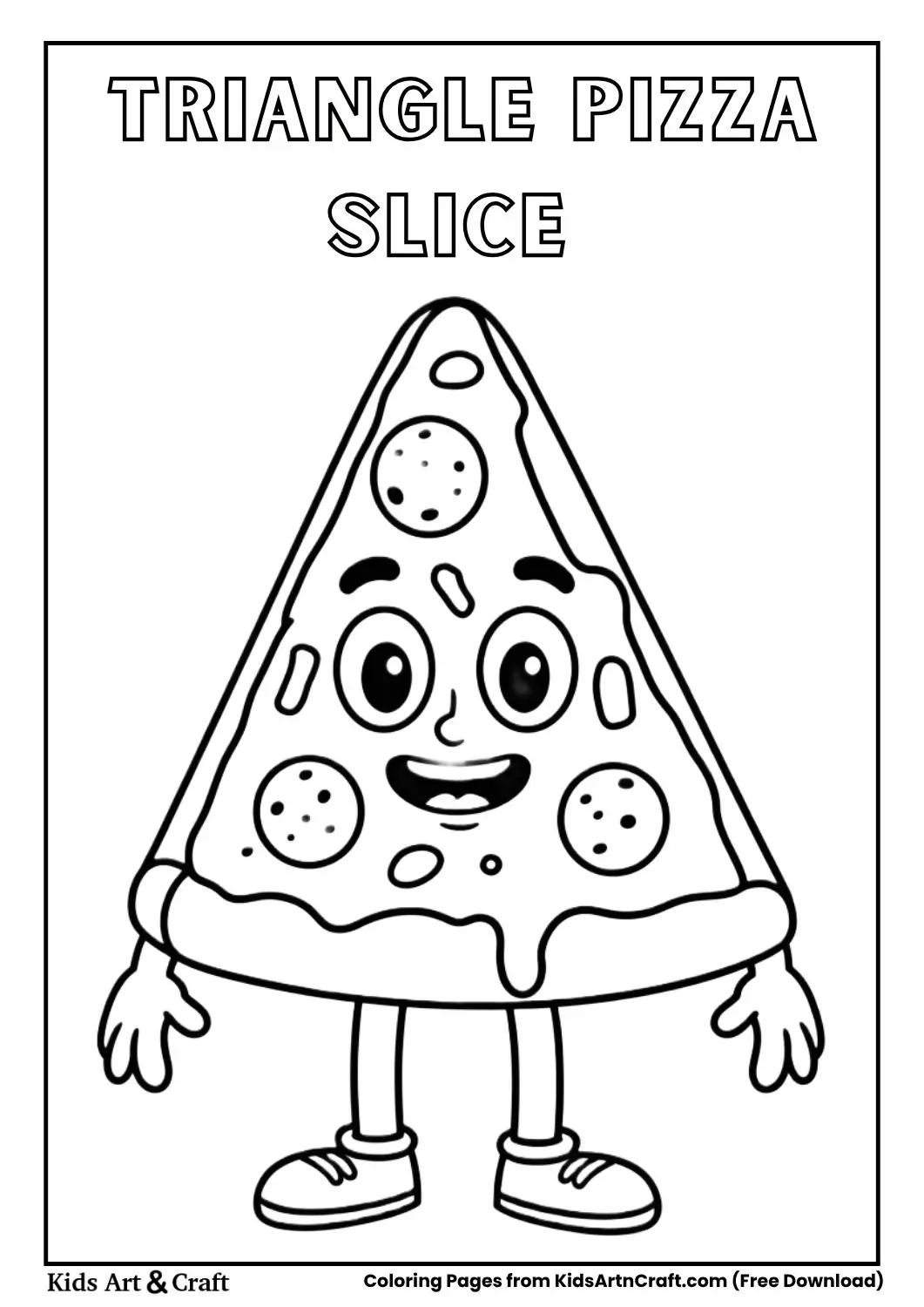 Triangle pizza slice with pepperoni and cheese details