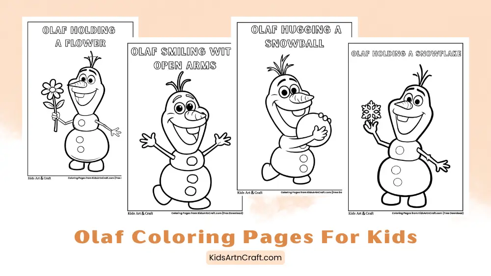 Olaf Coloring Pages for Kids