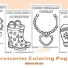 Fun Fashion Accessories Coloring Pages for Kids
