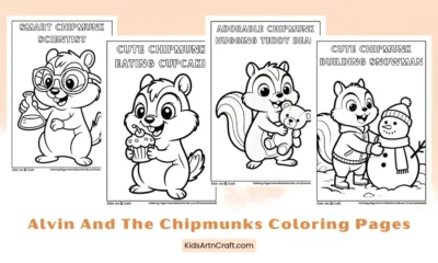 Alvin and the Chipmunks Coloring Pages for Kids