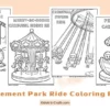 Amusement Park Ride Coloring Pages for Kids