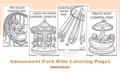 Amusement Park Ride Coloring Pages for Kids