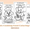 Animals Cooking Food Coloring Pages for Kids