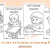 Art & Craft Activities Coloring Pages for Kids