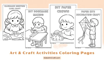 Art & Craft Activities Coloring Pages for Kids