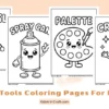 Art Tools Coloring Pages for Kids