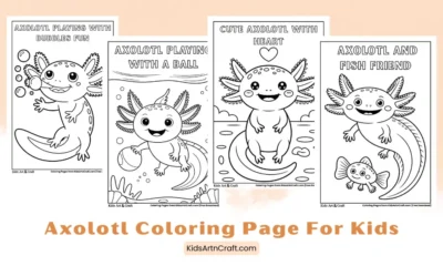 Fun Axolotl Coloring Pages for Kids