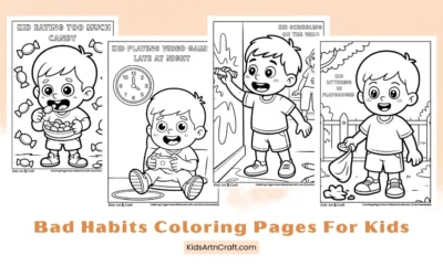 Bad Habits Coloring Pages For Kids