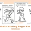 Cute and Easy Baseball Coloring Pages for Kids