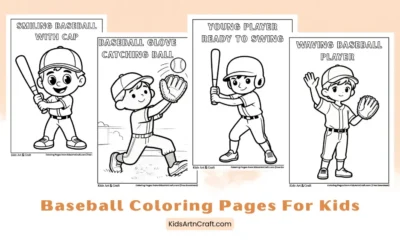 Cute and Easy Baseball Coloring Pages for Kids